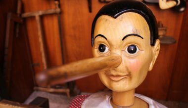 A wooden doll with a long nose that has nothing to do with Disney
