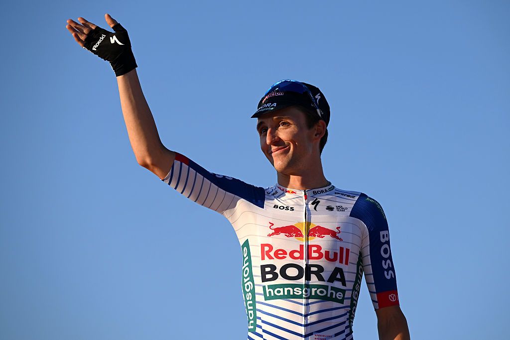 ROME, ITALY - MAY 31: Jai Hindley of Australia and Team Red Bull - BORA - hansgrohe on third place poses on the podium ceremony after the 109th Giro d'Italia 2026, Stage 21 a 131km stage from Rome to Rome 1289m / #UCIWT / on May 31, 2026 in Rome, Italy. (Photo by Dario Belingheri/Getty Images)