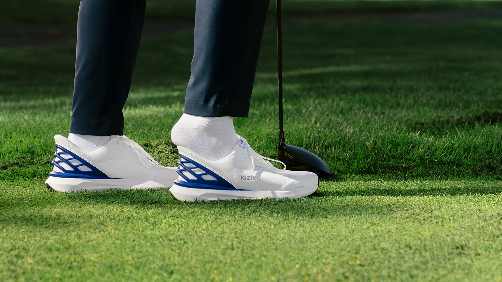 Kizik's first ever hands-free golf shoe, the Athens Golf. Courtesy Kizik