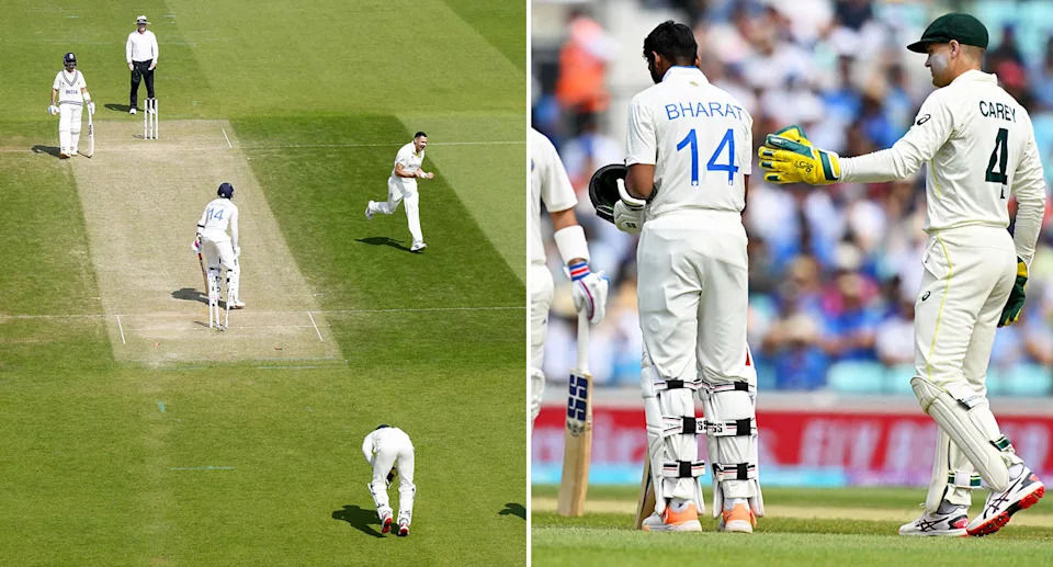 KS Bharat in action for India against Australia.