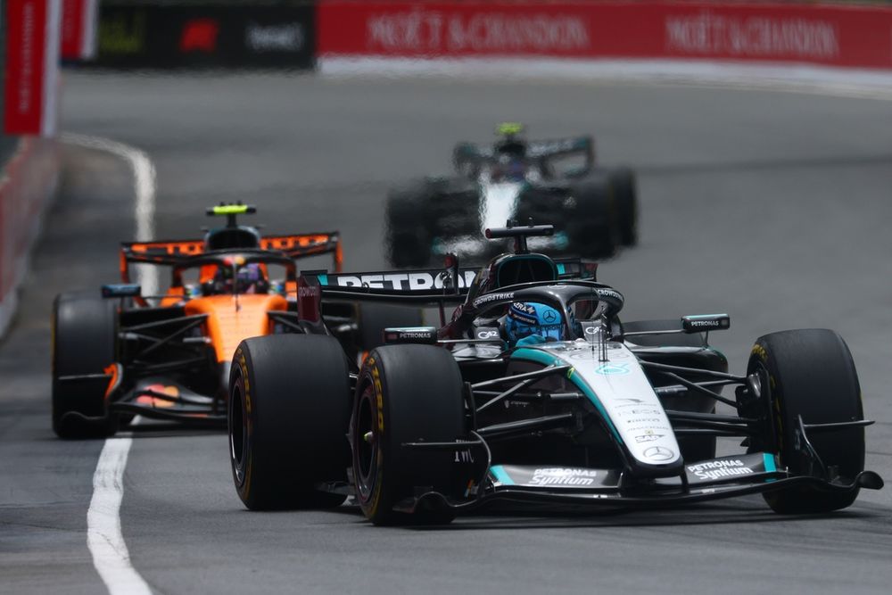 Lando Norris, McLaren, George Russell, Mercedes