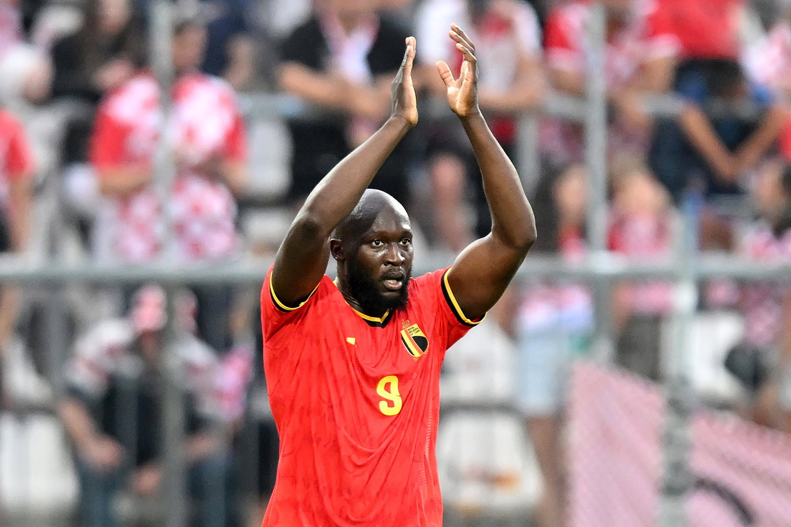  Romelu Lukaku of Belgium celebrates scoring his team's second goal during the international friendly match between Croatia and Belgium at Stadion HNK Rijeka on June 02, 2026 in Rijeka, Croatia.