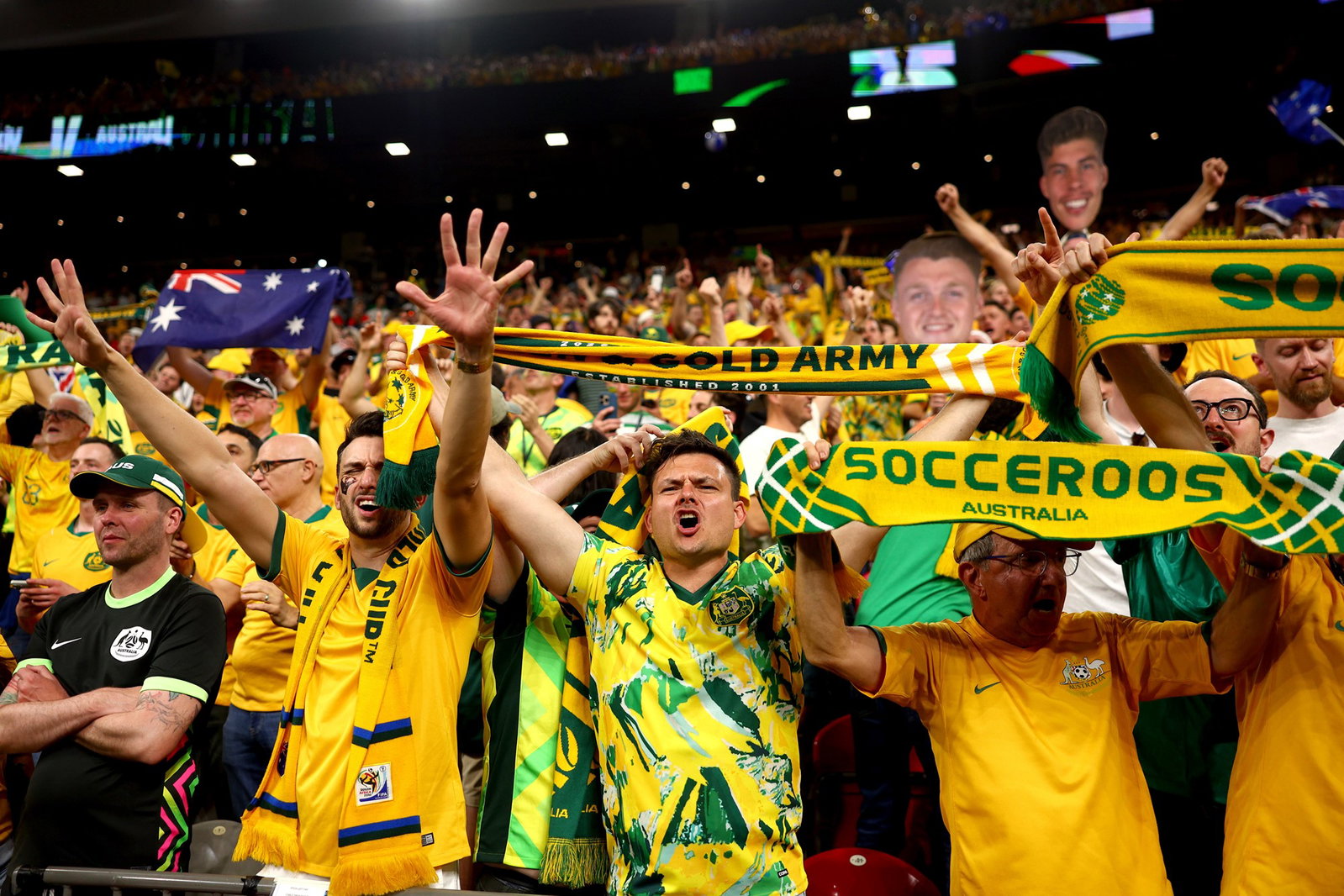 Socceroos fans were absolutely rapt after seeing their side record a 2-0 win.