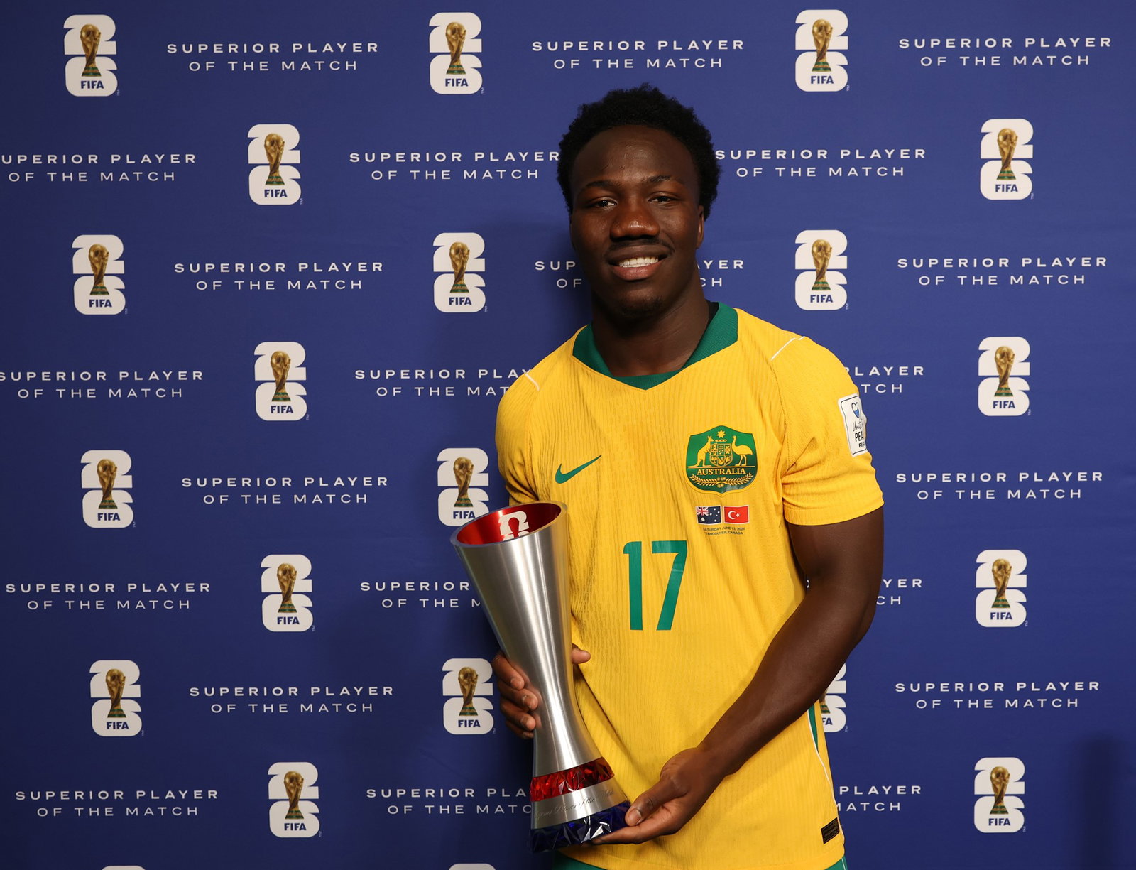 Nestory Irankunda was named the Player of the Match after scoring a terrific first-half goal.