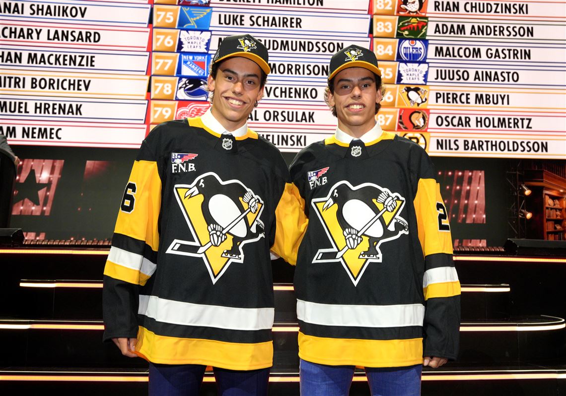 It's hard to tell Penguins draft picks Liam and Markus Ruck apart. The twins don't seem to mind.
