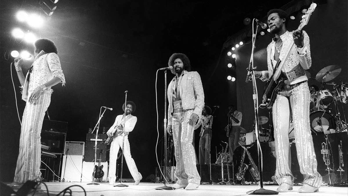 Lionel Richie and Commodores performing on stage
