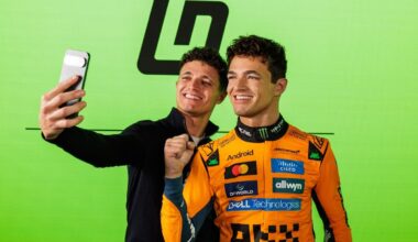 Lando Norris gets first look at Madame Tussauds waxwork as he donates race suit
