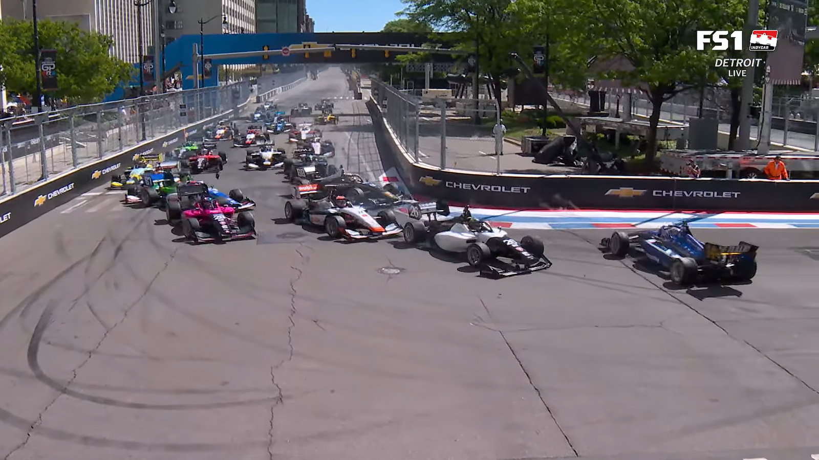 Hughes harpoons race leader in awkward Indy NXT clash