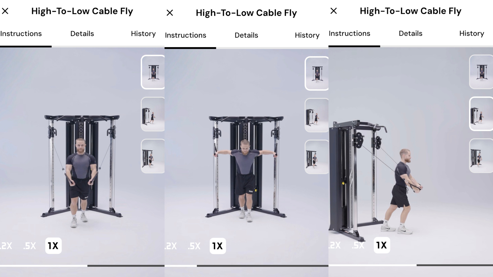 how to do high-to-low cable fly with MacroFactor Workouts