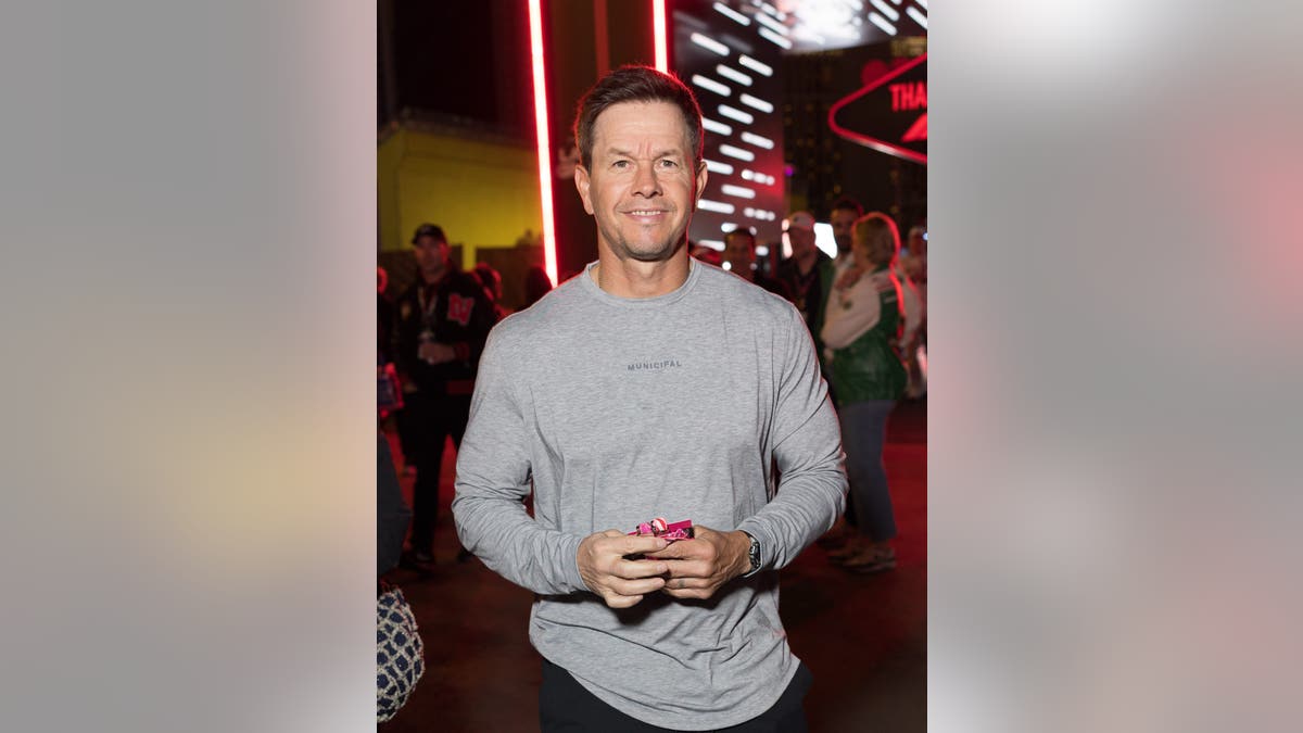Mark Wahlberg standing at the Las Vegas Strip Circuit during the F1 Grand Prix