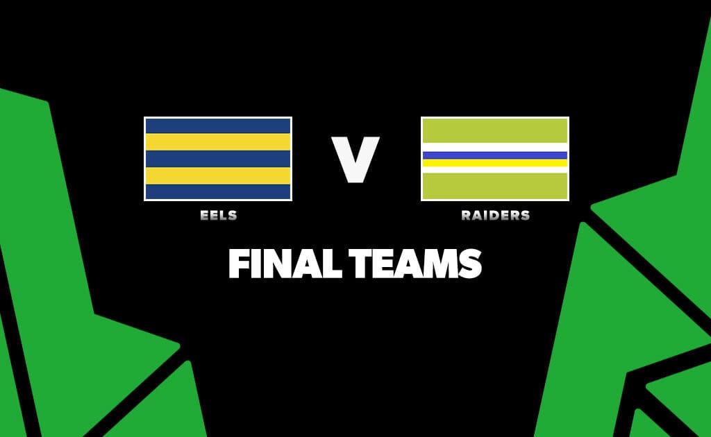 FINAL TEAMS: Eels vs Raiders - Round 15, 2026