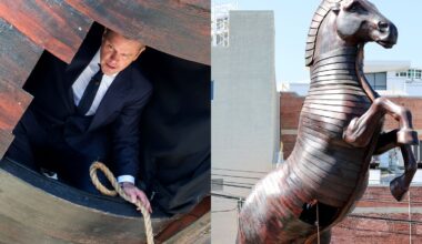Matt Damon Gets Into a Giant Trojan Horse for 'Kimmel' Skit to Promote 'The Odyssey' - Just Jared - Celebrity News and Gossip