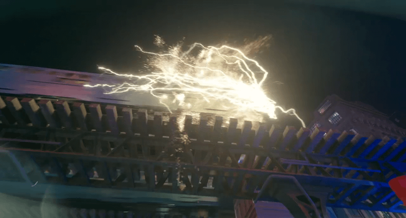 Megawatt's death in Spider-Noir.