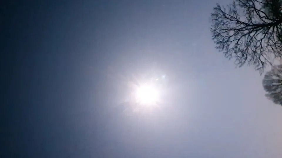 A bright meteor in the sky.