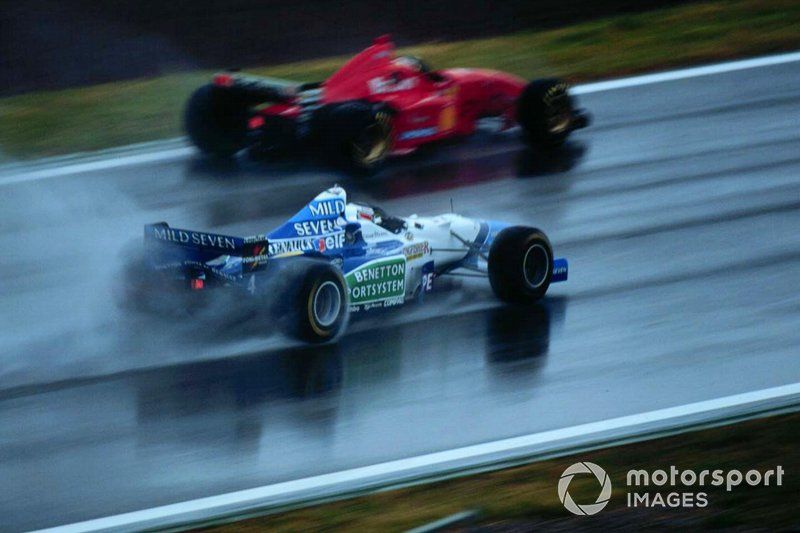 Michael Schumacher en Gerhard Berger.