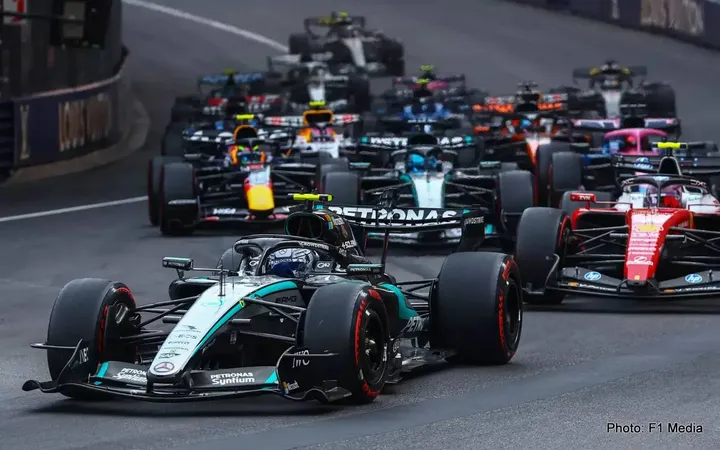 monaco grand prix start antonelli leads