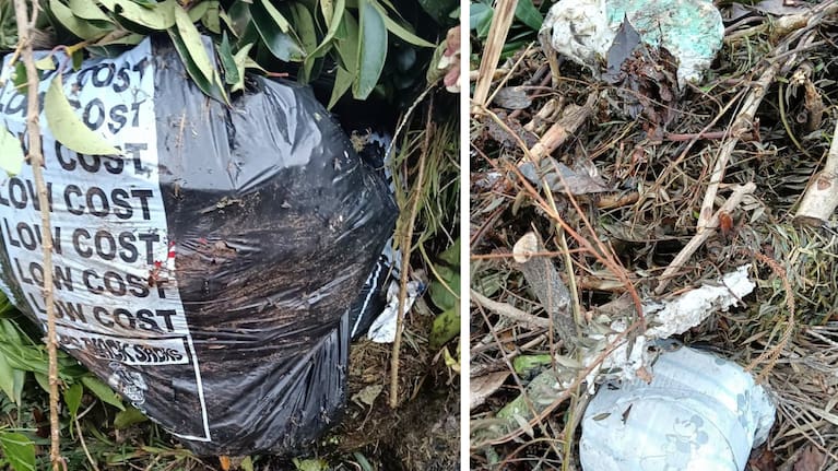 Nappies and a bag full of household rubbish. (Source: Whakatāne District Council)