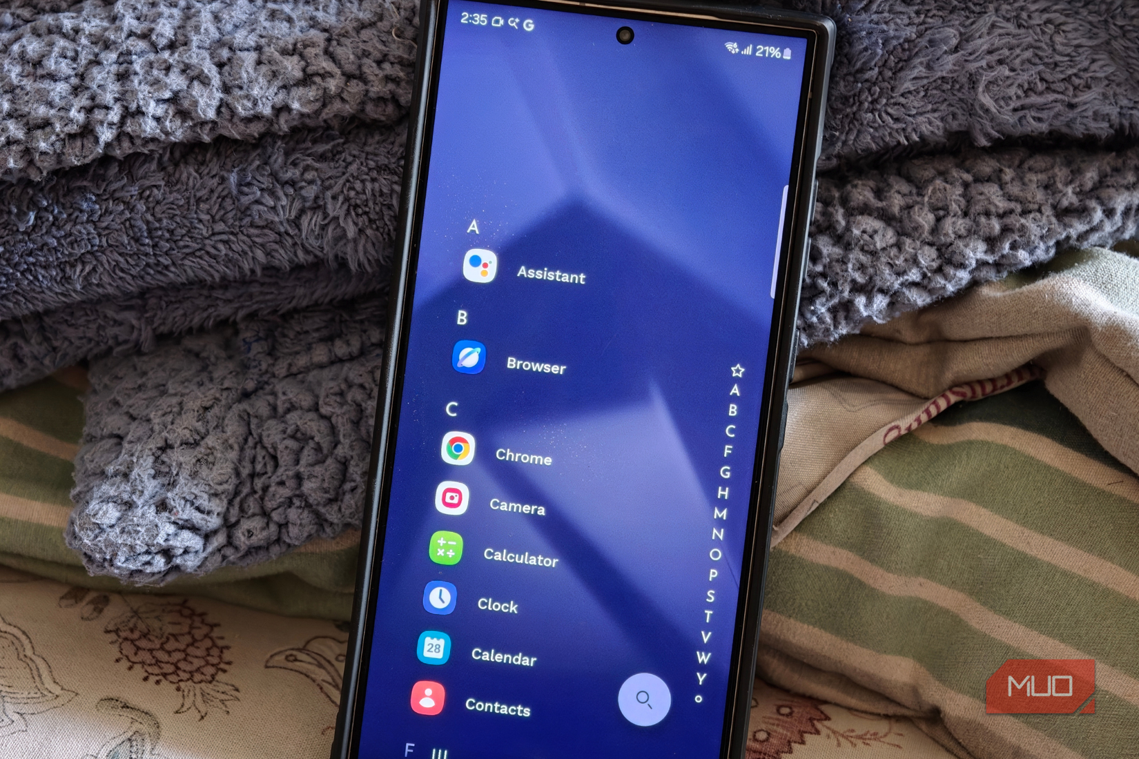 Niagara launcher home screen on Galaxy S24 Ultra