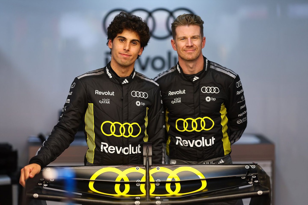 Audi F1's Nico Hulkenberg and Gabriel Bortoleto test new Nuvolari supercar ahead of Monaco GP
