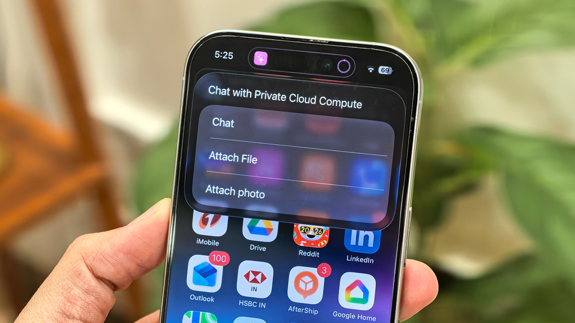 Chat with Apple Intelligence options