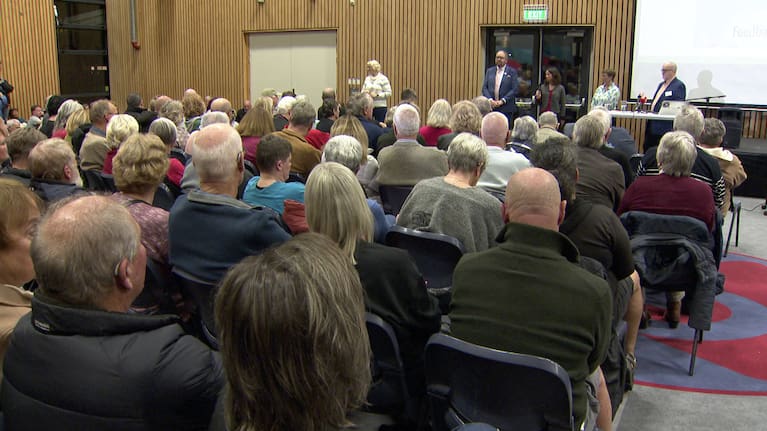 People at the Pegasus public meeting