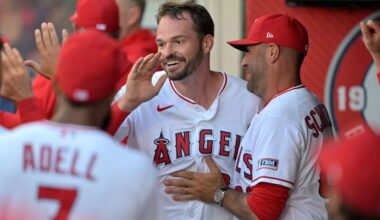 Angels' Trey Mancini 3-for-4 in 1st major league game since 2023
