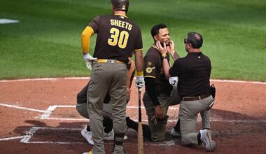 Bogaerts hit by pitch, exits; then Orioles' Henderson hit