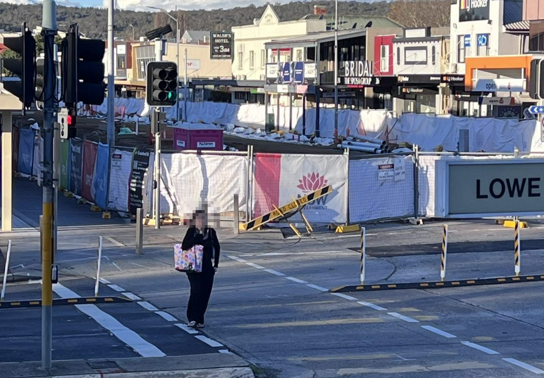 road closure in Queanbeyan