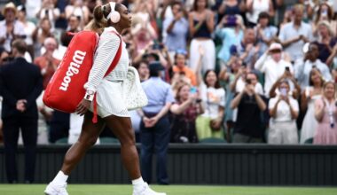 Serena Williams wears Nike for the women's singles first round at The Championships, Wimbledon on June 30 in London.