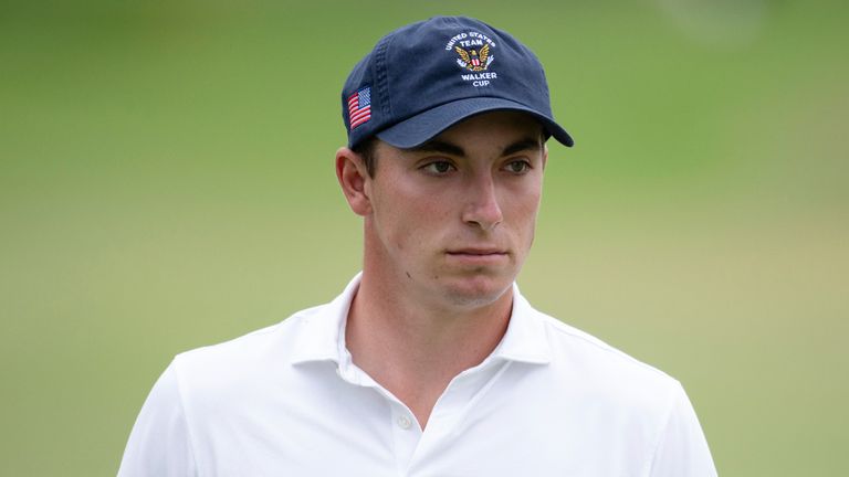 Ben James in action at the Walker Cup last year for the United States team (AP Photo/Thien-An Truong)