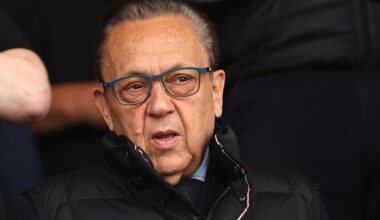 David Sullivan during West Ham's Premier League against Sunderland in 2025