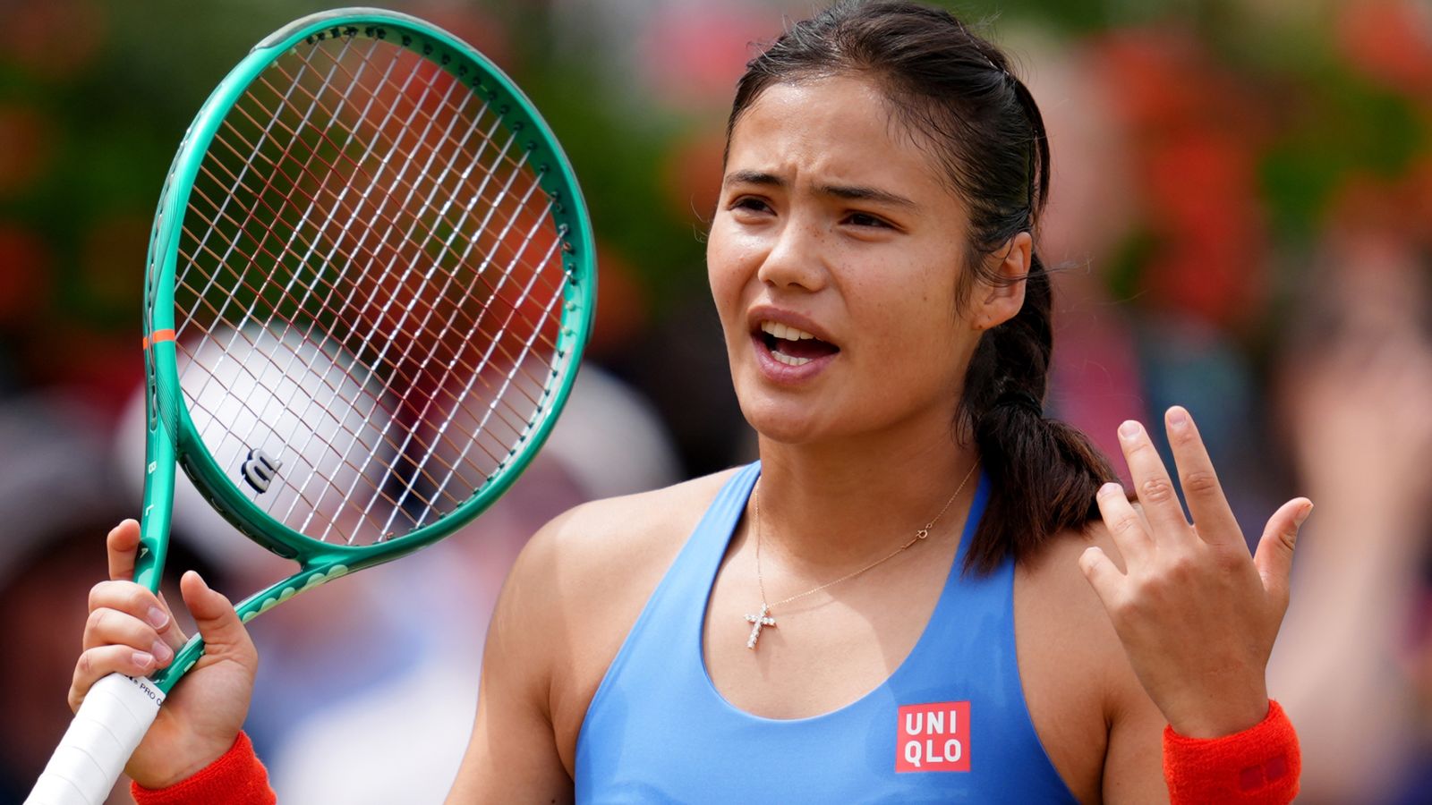 Emma Raducanu battled back in the second set of the Queen's women's singles final but couldn't quite force a decider