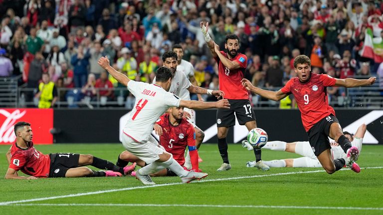Iran's Shoja Khalilzadeh scored a late goal which was eventually overturned for offside