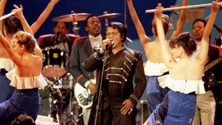 James Brown was among the performers for a scaled-up World Cup draw in December 1993, which also featured a video message from Bill Clinton