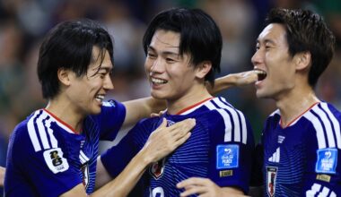 Japan thrashed Tunisia to move joint top of Group F