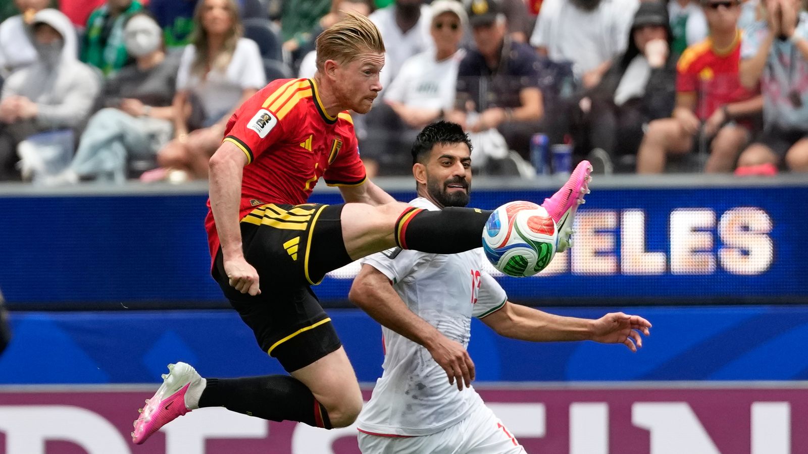 Belgium's Kevin De Bruyne during the World Cup match with Iran