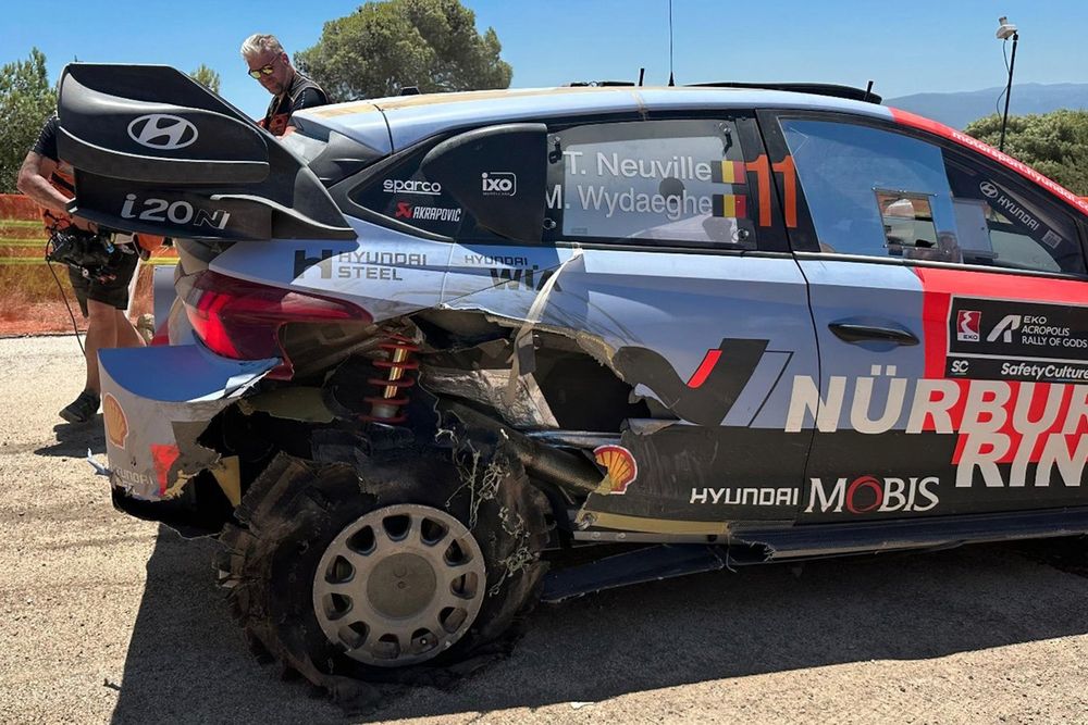 Neuville's penultimate stage puncture ended his hopes of victory