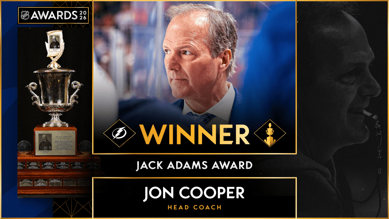 Cooper ‘never thought’ he’d win Jack Adams Award as NHL’s top coach
