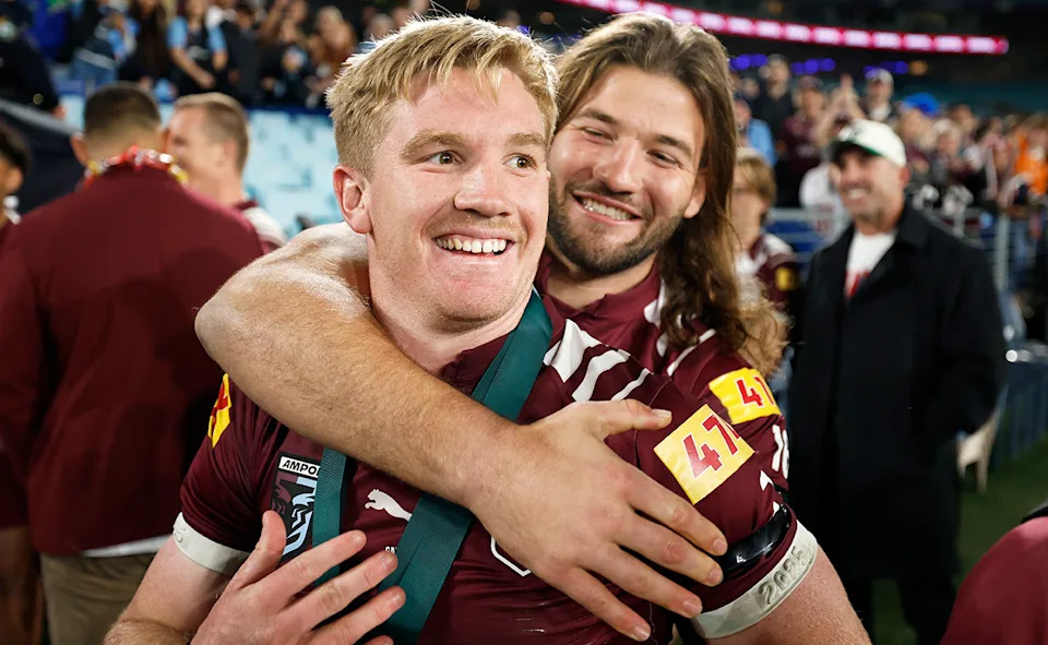 Tom Dearden after winning player of the series in Queensland's Origin triumph last year.