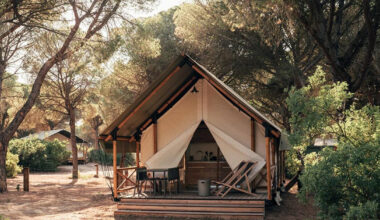 trenchs studio threads low-impact glamping among the pines of southern spain