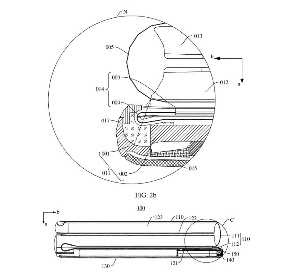 Huawei vertical triple foldable patent