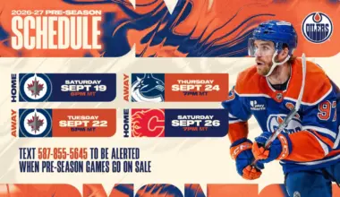 RELEASE: Oilers announce four-game pre-season schedule