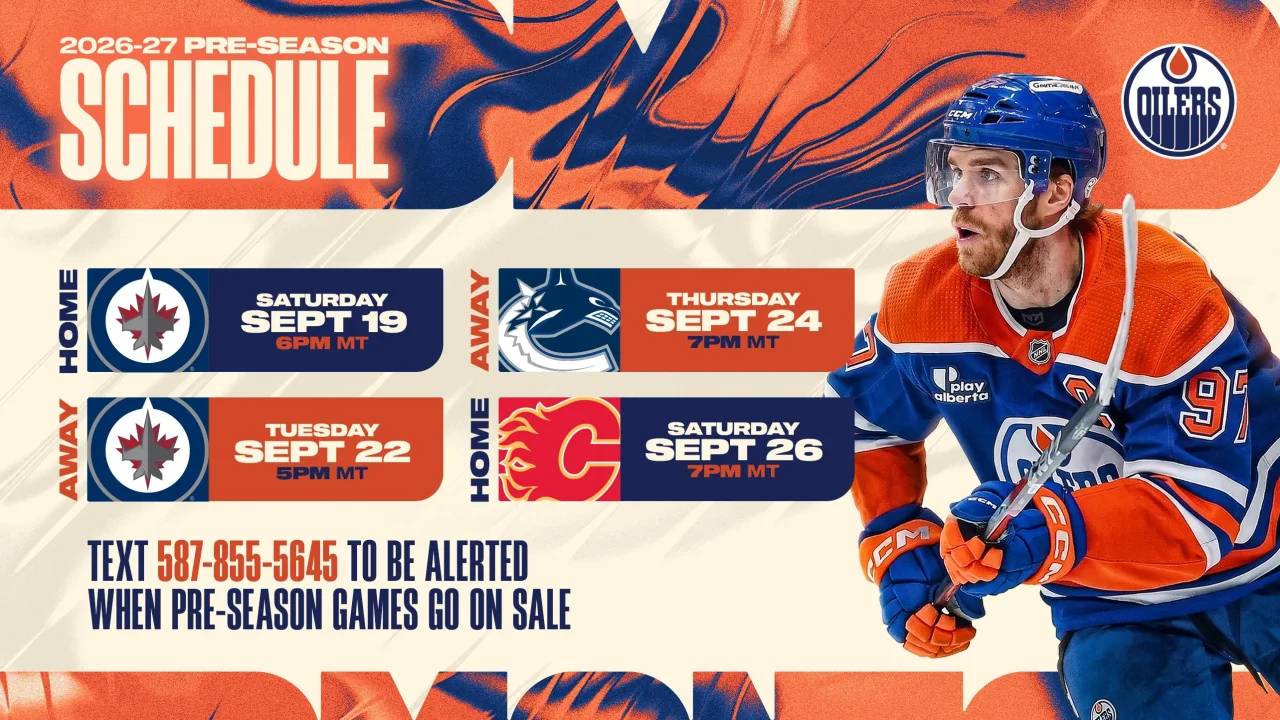 RELEASE: Oilers announce four-game pre-season schedule