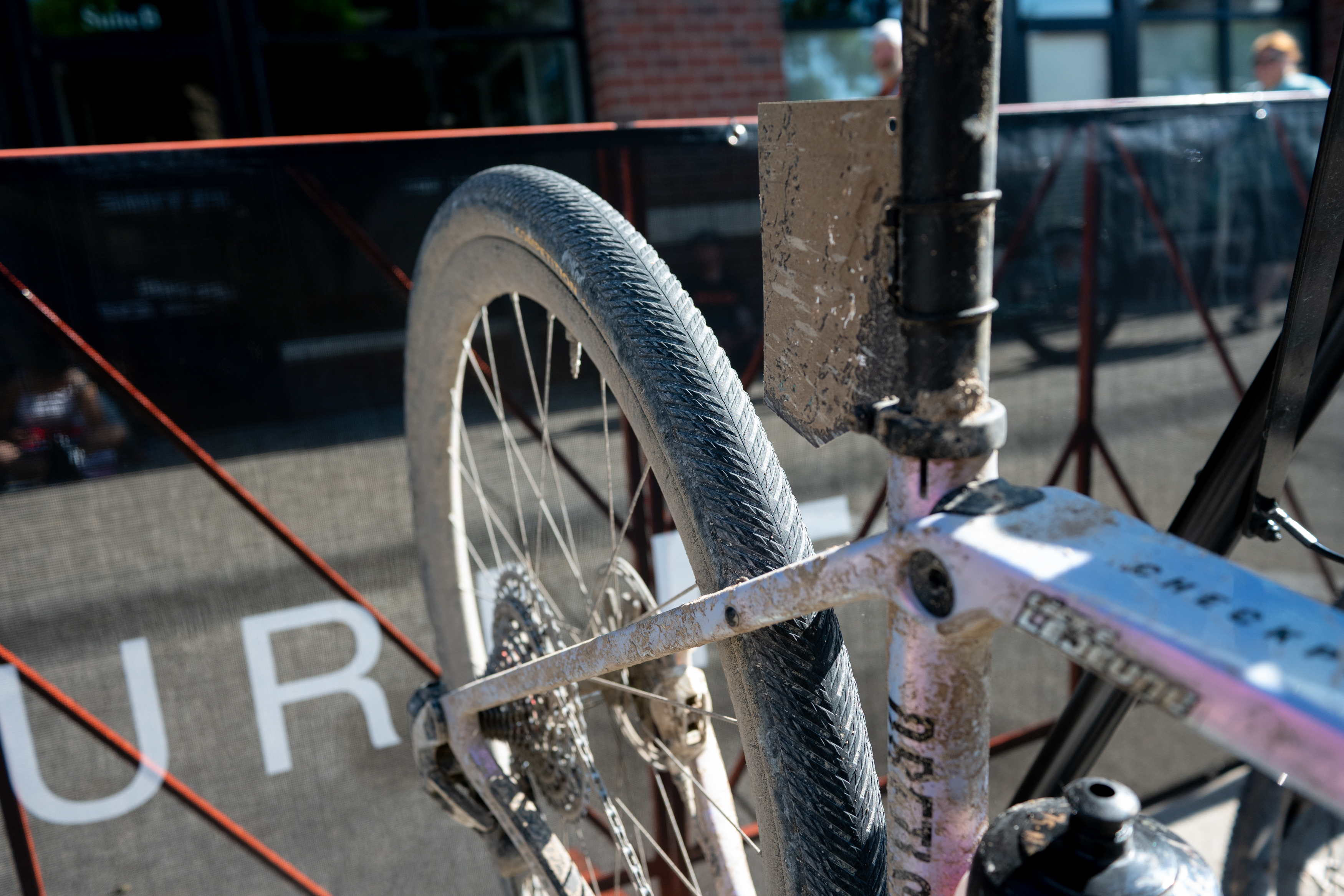 Photos of the bikes from the finish line of Unbound Gravel 2026