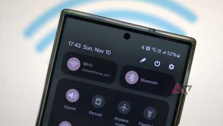Wi-Fi button on Android quick settings