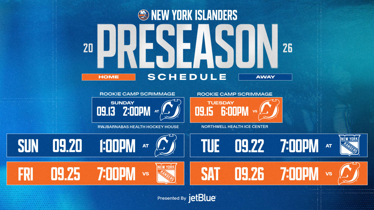 Islanders Announce 2026 Preseason Schedule