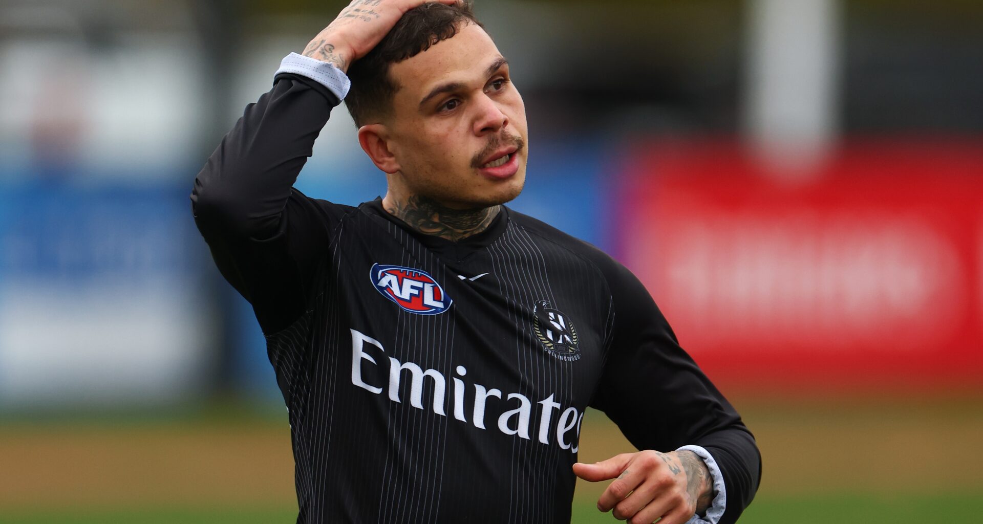 Pies forward 'battling', 'long way' from return despite resuming training