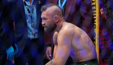 UFC 329: Conor McGregor reacts after knee injury disaster vs Max Holloway, media, fighter, fan reaction, fight video and highlights