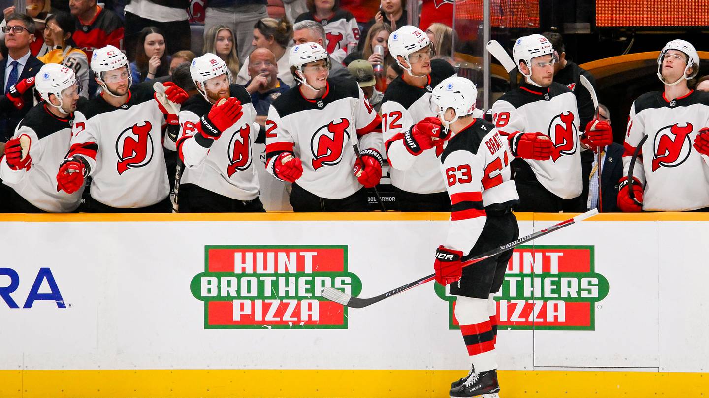 New Jersey Devils left wing Jesper Bratt (63): Steve Roberts-Imagn Images