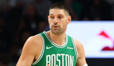 Boston Celtics, Nikola Vucevic, Orlando Magic. Mandatory Credit: Mark J. Rebilas-Imagn Images